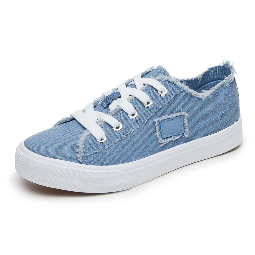 Light Blue Denim Platform Sneakers - Image 2
