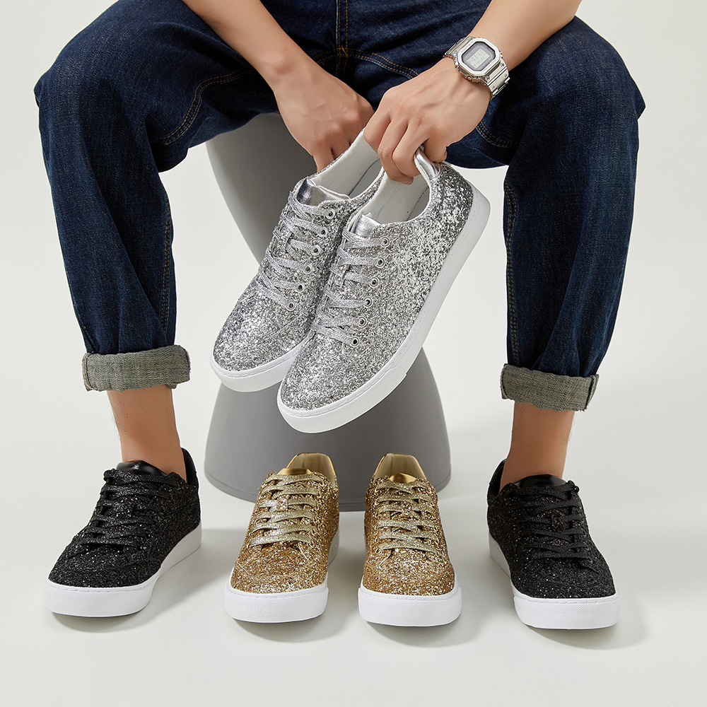 Silver Sequins Platform Sneakers - Image 3