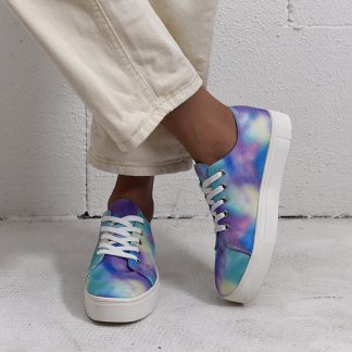 Tie Dye Platform Sneakers