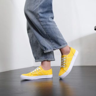 Yellow Low-top Canvas Sneakers