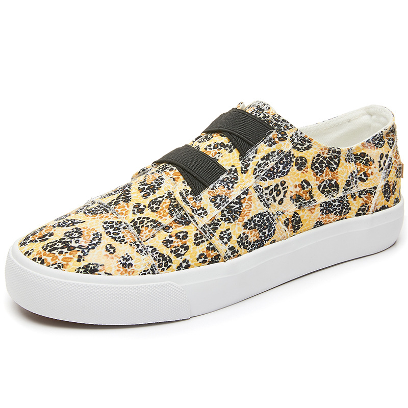 Leopard Pattern Yellow Platform Sneakers - Image 3