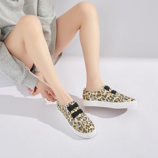 Leopard Pattern Yellow Platform Sneakers