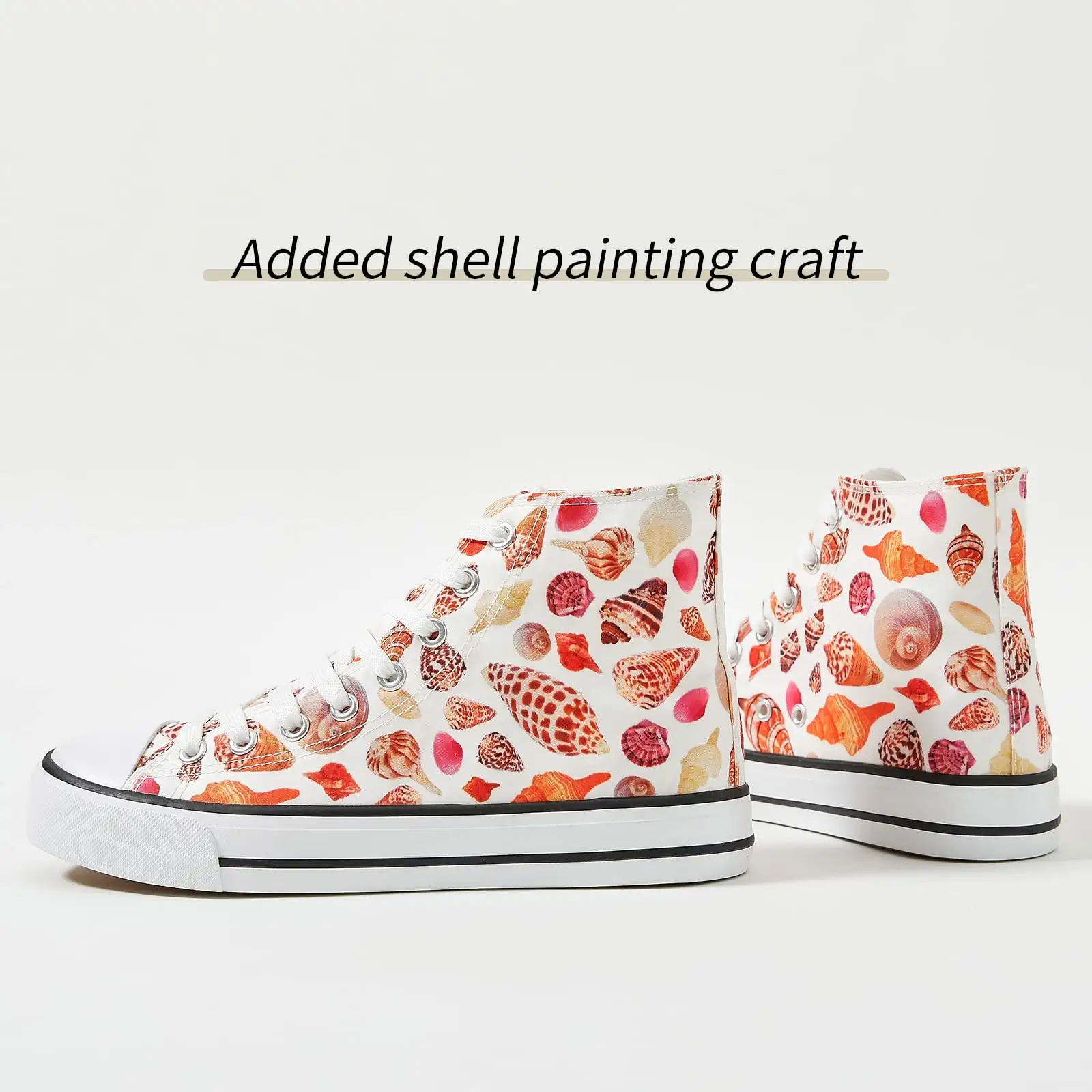 Colorful Sea Snails Canvas Shoes - Image 2